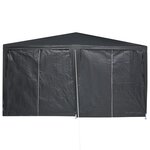 vidaXL Tente de fête avec 8 parois latérales Anthracite 4x4 m PE