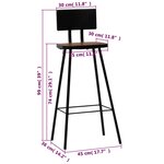 vidaXL Tabourets de bar lot de 2 bois massif de récupération