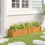 vidaXL Lit surélevé 150x30x25 cm bois massif de teck