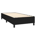 vidaXL Sommier à lattes de lit avec matelas Noir 90x190 cm Tissu