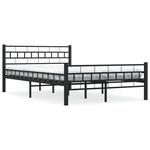 vidaXL Cadre de lit sans matelas noir acier 120x200 cm