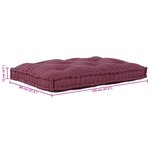 Coussin de canapé en palette vidaXL Rouge en tissu