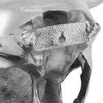 Cabeza de toro montada en la pared en plata de 34x13x53 cm de aluminio