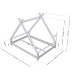 Lit Tipi enfant bois massif blanc 120 x 190 cm