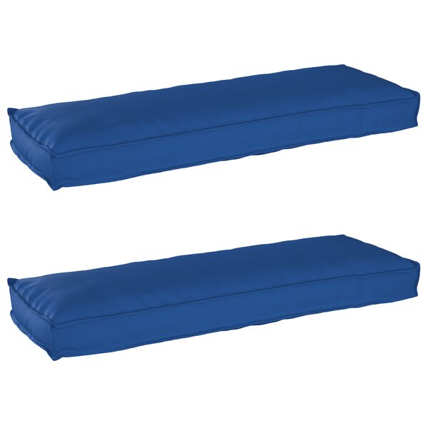 vidaXL Coussins de palette pour banc 2 Pièces bleu royal 120x40x8 cm tissu oxford