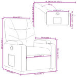 vidaXL Fauteuil inclinable Gris clair Tissu