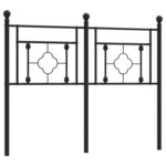 vidaXL Tête de lit métal noir 120 cm