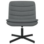 vidaXL Chaise pivotante Gris foncé Polyester  Métal Moyen Pivotant