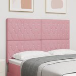 vidaXL Tête de Lit LED Rose 80 cm Velours