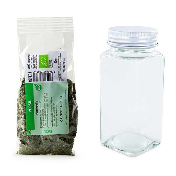 Flacon à épices poudreur + persil bio 15 g