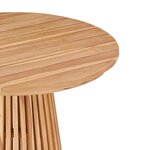vidaXL Table de jardin Ø70x75 cm Bois massif Teck