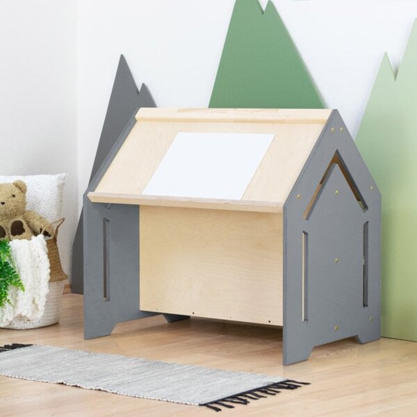 Bureau enfant table d'activités CREATIVE bois et gris