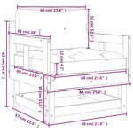 vidaXL Chaises de jardin avec coussins lot de 2 bois massif douglas
