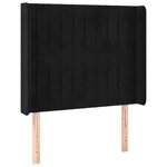 vidaXL Sommier à lattes de lit matelas et LED Noir 90x190 cm Velours