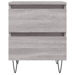 vidaXL Tables de chevet 2 Pièces sonoma gris 40x35x50 cm bois ingénierie