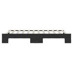 vidaXL Lit de jour avec gigogne sans matelas noir 100x200 cm
