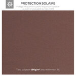Toile de Rechange pour Pavillon Tonnelle Tente Polyester Haute Densité Imperméabilisé 180 g/m² 3 x 4 m Chocolat