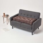 Coussin rehausseur pour canapé en suédine  Chocolat - HOMESCAPES
