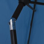 vidaXL Parasol d'extérieur avec poteau en métal 300x200 cm Azuré