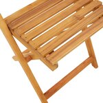 vidaXL Chaises de jardin pliantes lot de 4 noir poly rotin bois massif