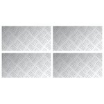 vidaXL Plaques d'aluminium 4 Pièces antidérapantes 40x20 cm