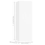 vidaXL Ensemble de meubles TV 3 Pièces Blanc Bois d'ingénierie