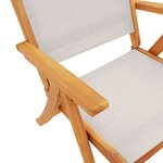 vidaXL Ensemble à manger de jardin 5Pièces bois d'acacia solide textilène
