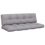 vidaXL Coussins de palette lot de 2 gris tissu