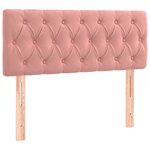vidaXL Sommier à lattes de lit avec matelas Rose 90x190 cm Velours