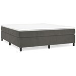 vidaXL Cadre de lit sans matelas gris foncé 160x200 cm velours