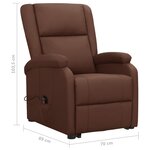 vidaXL Fauteuil Marron Similicuir
