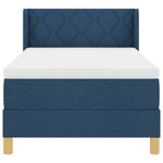 Lit Box Spring vidaXL avec Matelas Bleu 100x200 cm Tissu