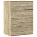 vidaXL Buffet chêne sonoma 60x39x80 cm bois d'ingénierie