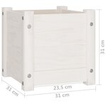 vidaXL Jardinières 2 Pièces Blanc 31x31x31 cm Bois de pin massif