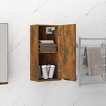 vidaXL Armoire de salle de bain murale Chêne fumé 32x20x67 cm