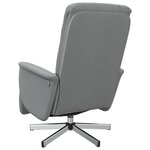 vidaXL Fauteuil inclinable de massage et repose-pieds gris clair tissu