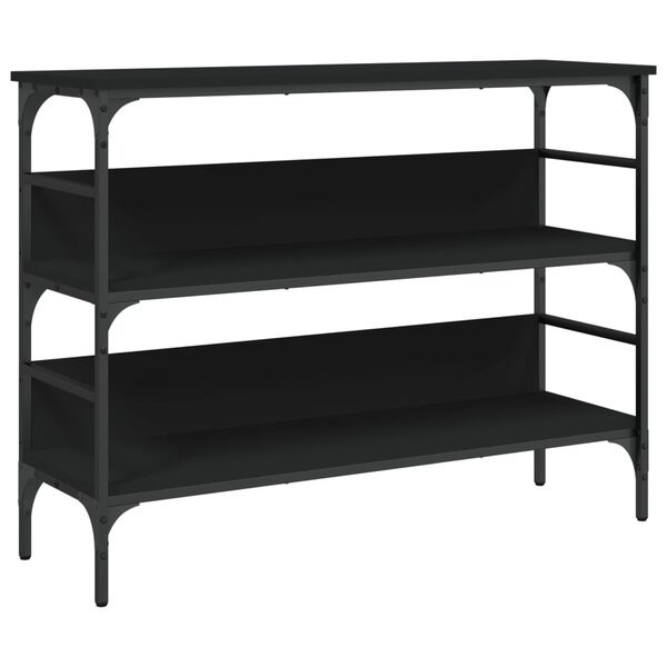 vidaXL Table console noir 100x32x75 cm bois d'ingénierie