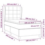 vidaXL Sommier à lattes de lit avec matelas Bleu foncé 100x200 cm