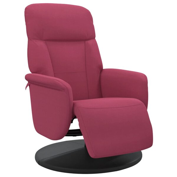 vidaXL Fauteuil inclinable avec repose-pied rouge bordeaux velours