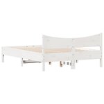 vidaXL Cadre de lit sans matelas blanc 120x200 cm bois de pin massif