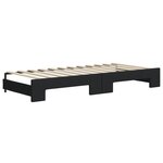 vidaXL Lit de jour avec lit gigogne et matelas noir 80x200 cm tissu