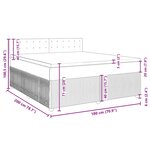 vidaXL Sommier à lattes de lit avec matelas Gris clair 180x200cm Tissu