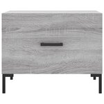 vidaXL Tables basses 2 Pièces sonoma gris 50x50x40 cm bois d'ingénierie