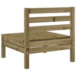 vidaXL Canapé de jardin sans accoudoirs bois pin imprégné