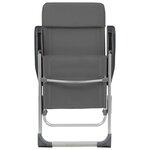 vidaXL Chaises de camping pliables 4 Pièces Gris Aluminium