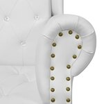 vidaXL Chaise à dossier haut blanc similicuir