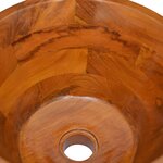 vidaXL Lavabo Bois de teck massif Φ40x20 cm