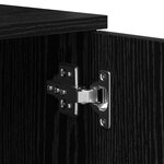 vidaXL Cadre de lit de rangement Chêne Noir 80x200 cm