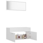 vidaXL Ensemble de meubles de salle de bain 2 Pièces Blanc Aggloméré