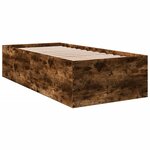 vidaXL Cadre de lit sans matelas chêne fumé 100x200 cm